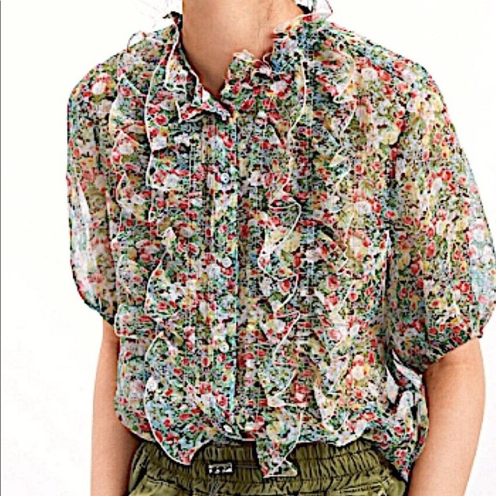 Sheer Zara floral blouse - Picture 3 of 8